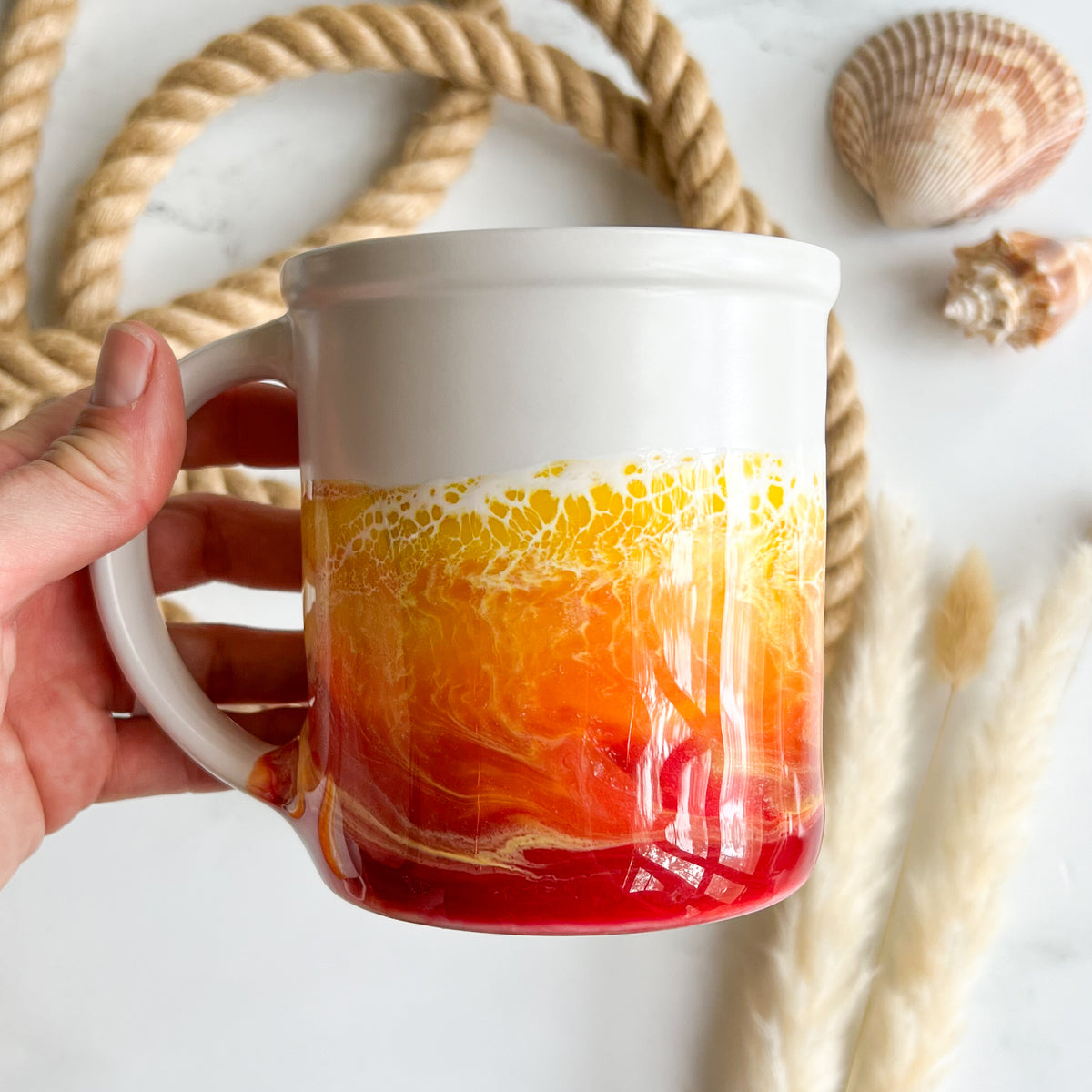 Deep Sea Owala Travel Coffee Mug – Citrus Waves Art