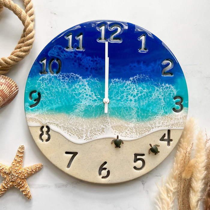 Sea Turtle Hatchlings Clock - 14in